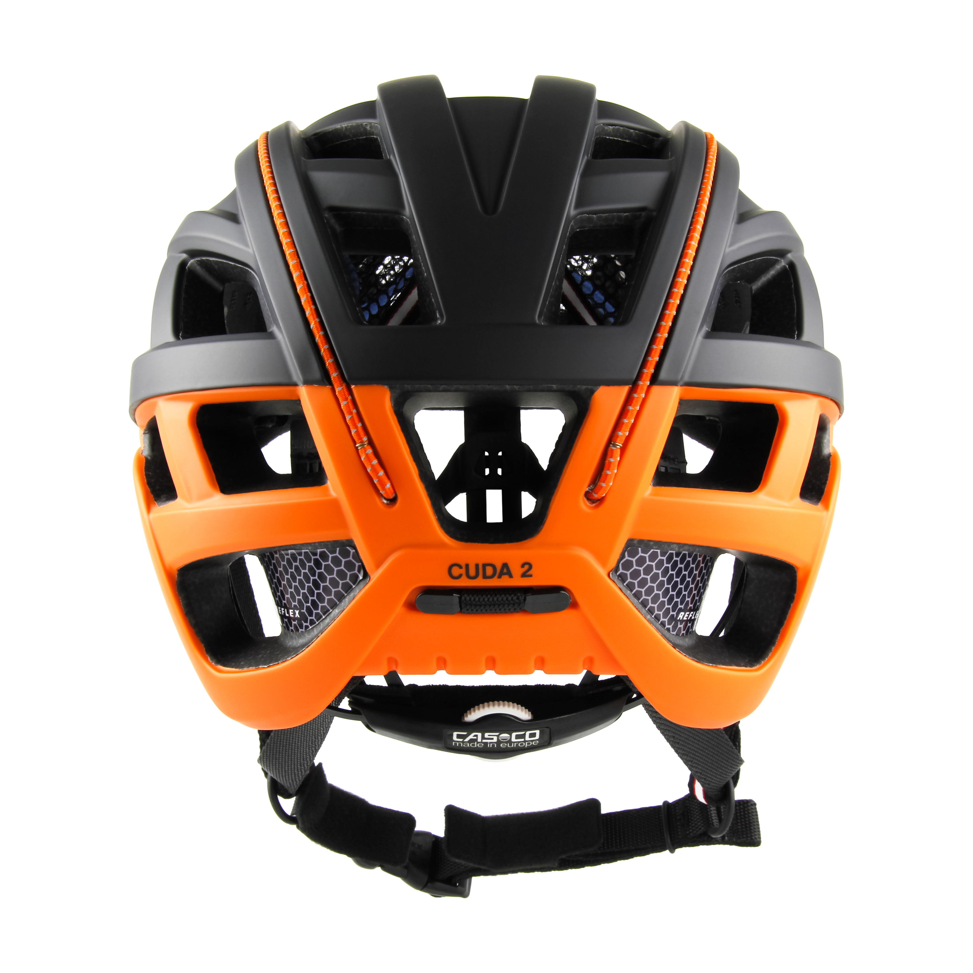 Casco Helm Cuda 2  - orange schwarz matt