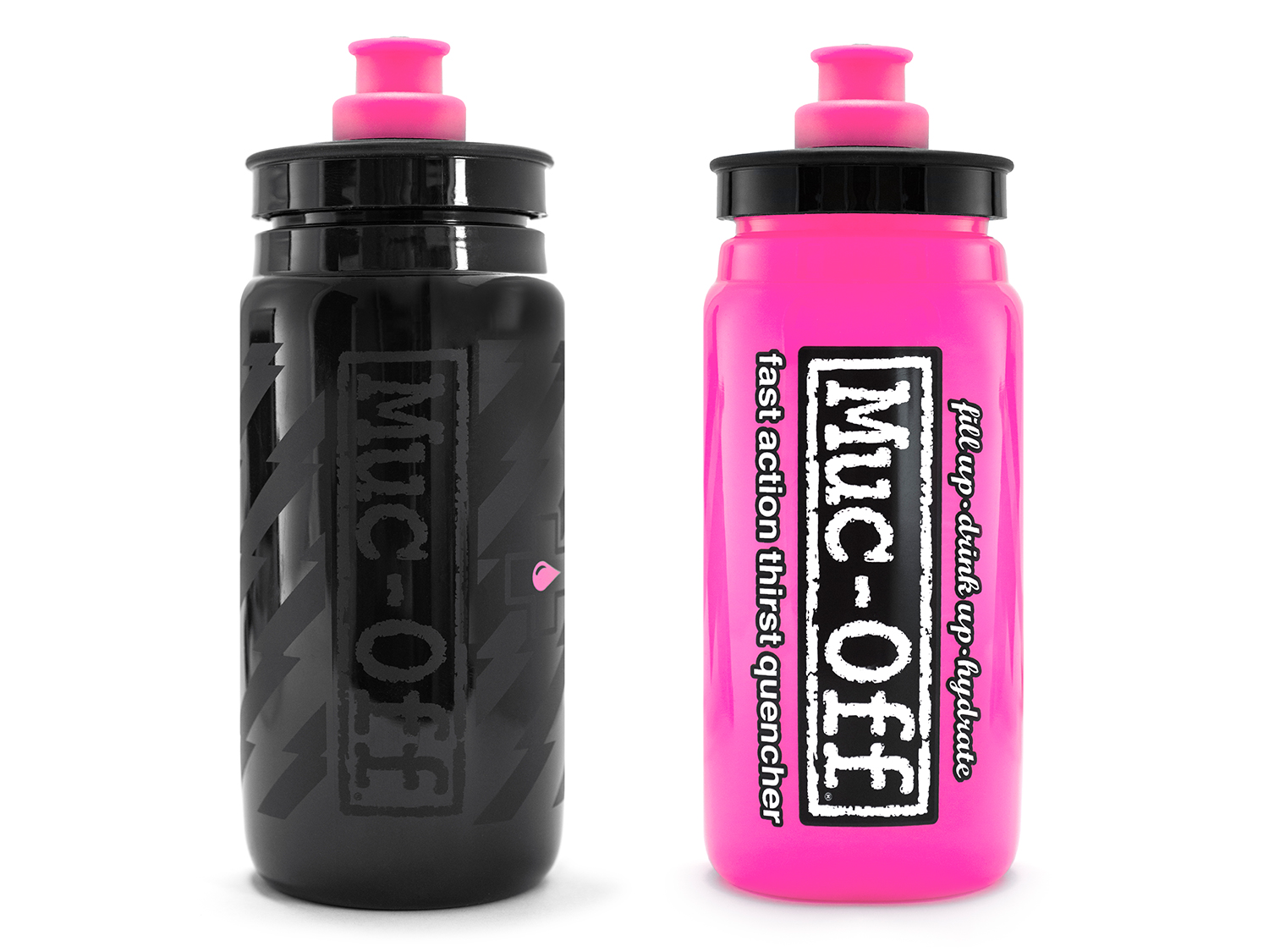 Muc Off Trinkflasche Elite Custom Fly 550 ml - pink