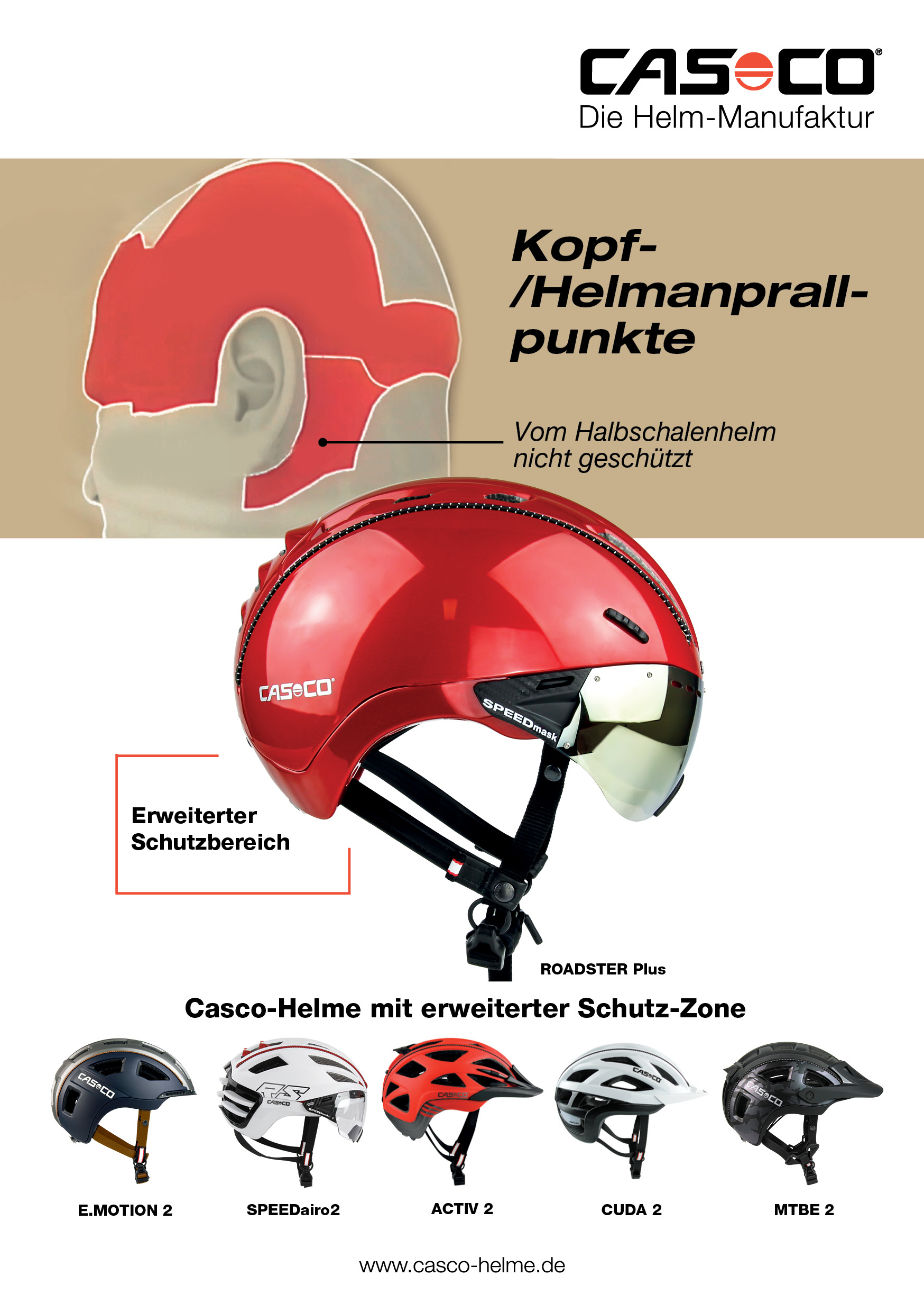 Casco Roadster Plus inkl. Visier - schwarz matt